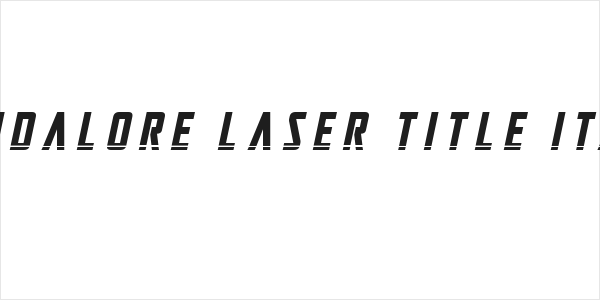 Mandalore Laser Title Italic Logo