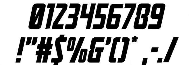 Mandalore Rough Italic Font OTHER CHARS