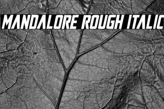 Mandalore Rough Italic Font examples