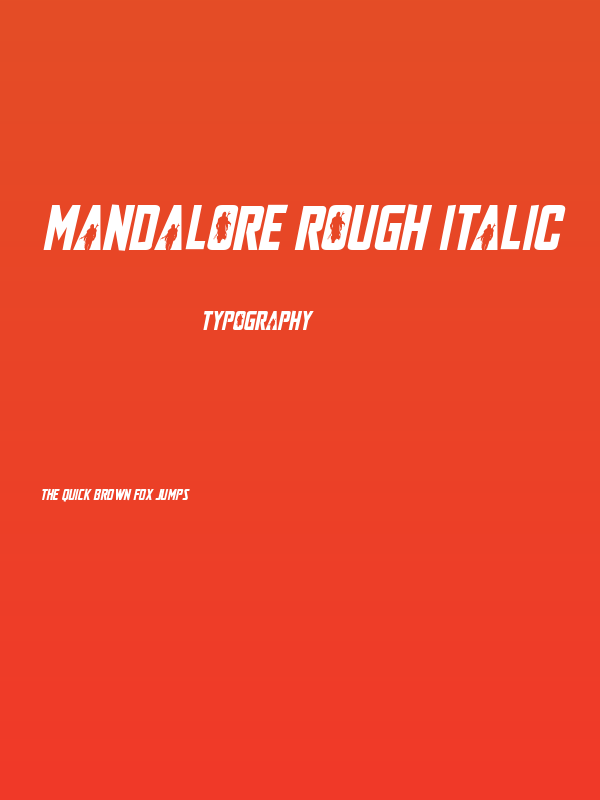 Mandalore Rough Italic Poster