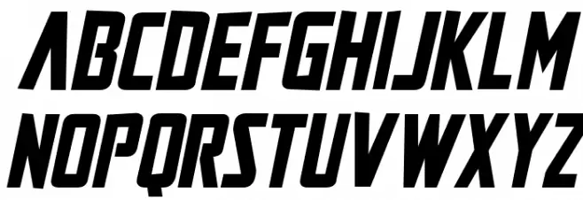 Mandalore Rough Italic Caratteri MINUSCOLO