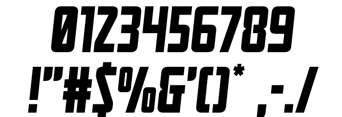 Mandalore Semi-Italic Font OTHER CHARS