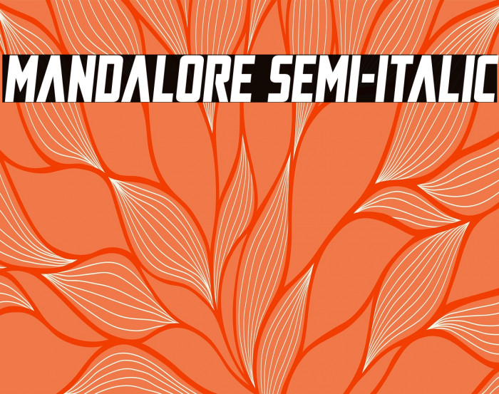 Mandalore Semi-Italic Example 2