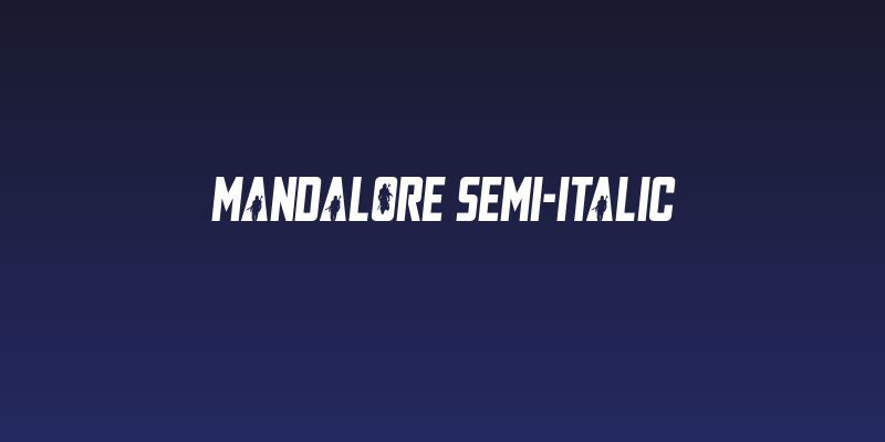 Mandalore Semi-Italic Social Header