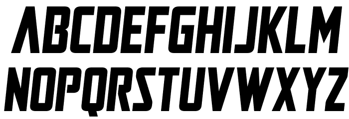 Mandalore Semi-Italic Font LOWERCASE