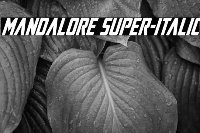 Mandalore Super-Italic Font examples