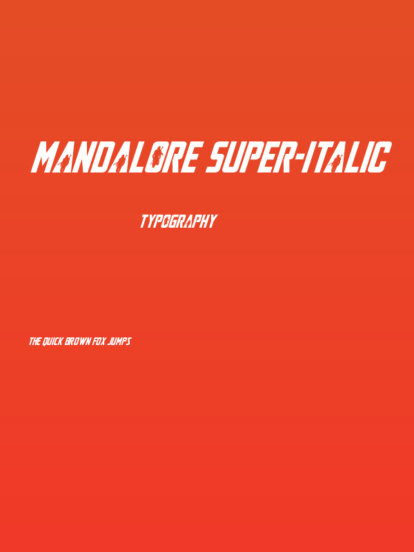 Mandalore Super-Italic Poster