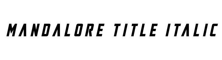 Mandalore Title Italic  フリーフォントのダウンロード