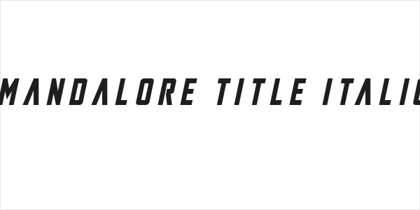 Mandalore Title Italic Logo
