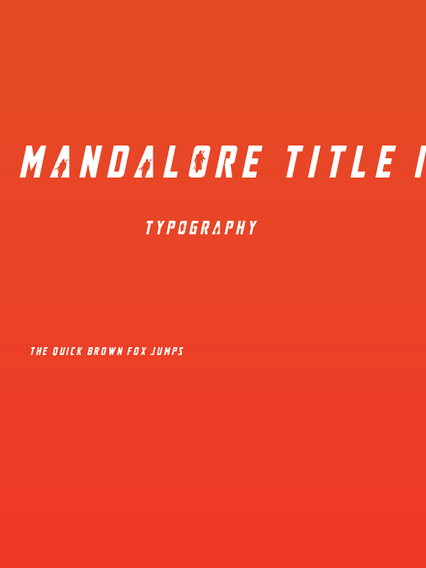 Mandalore Title Italic Poster