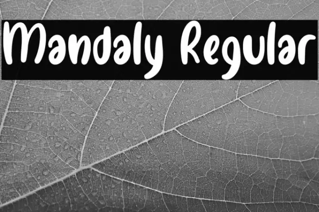 Mandaly Regular Font examples