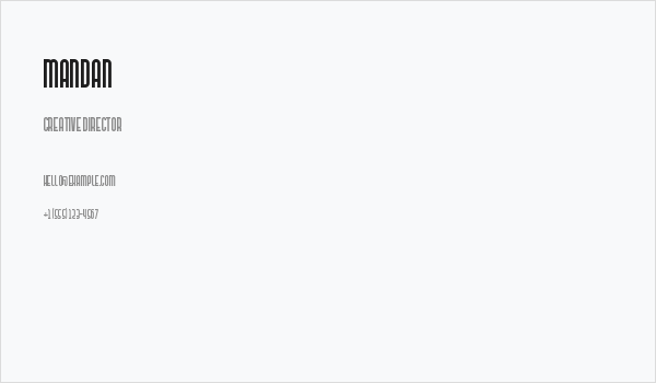 Mandan Business Card