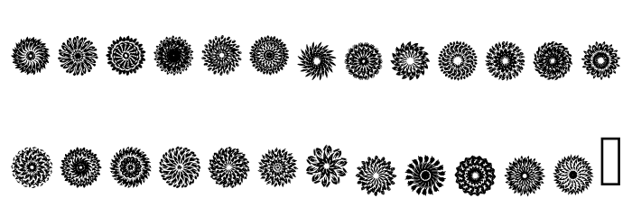 Mandara Regular Font LOWERCASE