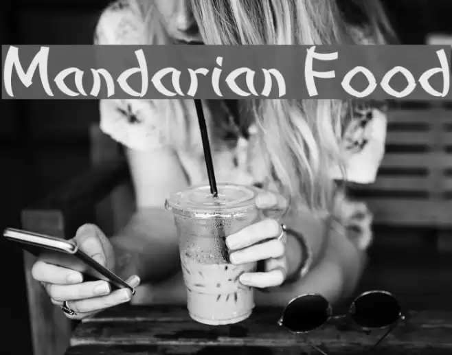 Mandarian Food Font examples