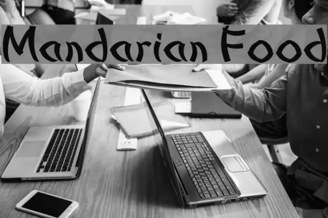 Mandarian Food Font examples