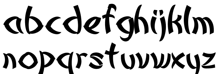 Mandarian Food Font LOWERCASE