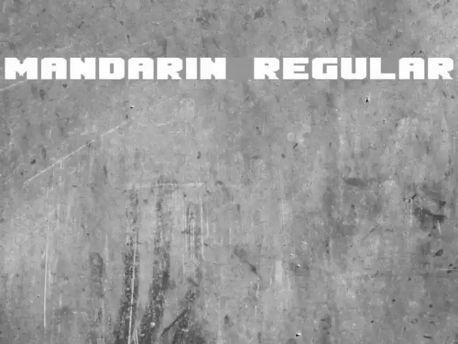 Mandarin Regular Font examples