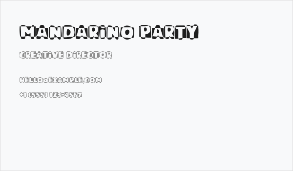 Mandarino Party Business Card