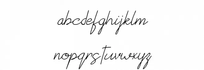 Mandasari Regular フォント 小文字