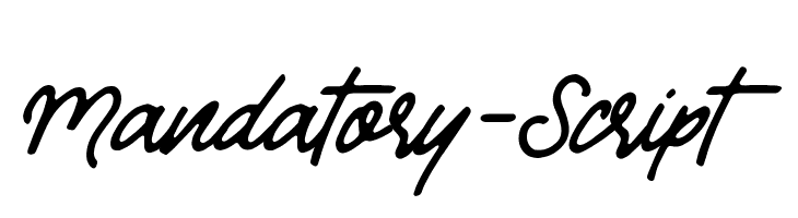 Mandatory-Script फ़ॉन्ट
