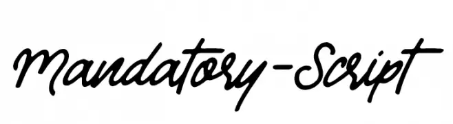 Mandatory-Script  Frei Schriftart Herunterladen