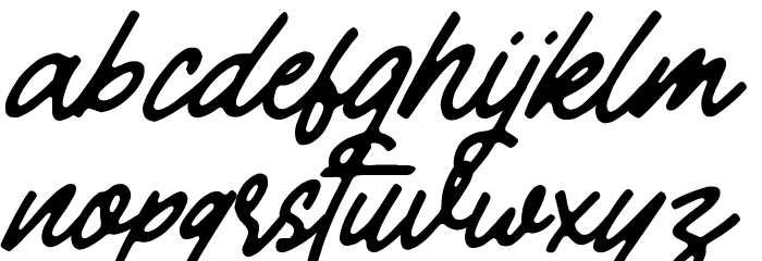 Mandatory-Script Font LOWERCASE