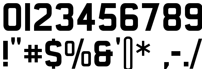 Mandatory Font OTHER CHARS