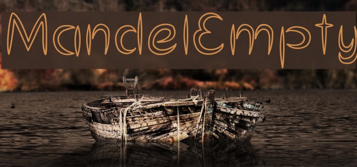 MandelEmpty Font examples