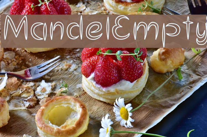 MandelEmpty Font examples