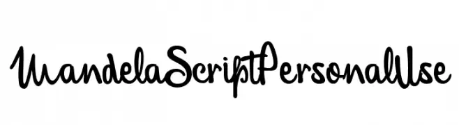 MandelaScriptPersonalUse  Frei Schriftart Herunterladen