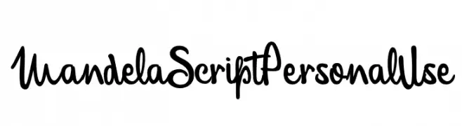 MandelaScriptPersonalUse  Frei Schriftart Herunterladen
