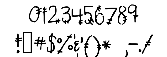 MandersTickTock Font OTHER CHARS