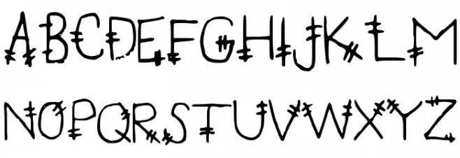 MandersTickTock フォント 大文字