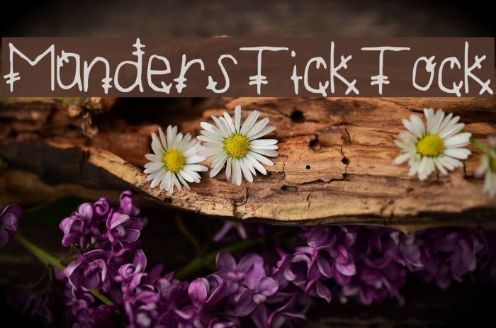 MandersTickTock Font examples