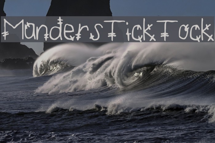 MandersTickTock Font examples