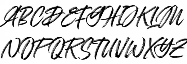 Mandoul Brush PERSONAL USE ONLY Regular 字体 大写