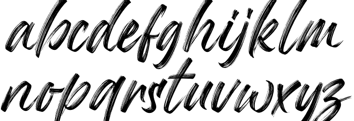 Mandoul Brush PERSONAL USE ONLY Regular Font LOWERCASE