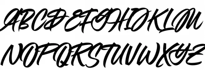 Mandoul Script PERSONAL USE ONLY Bold フォント 大文字