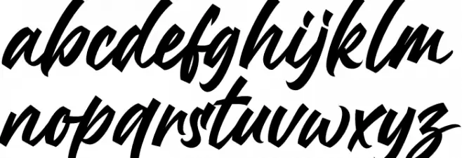 Mandoul Script PERSONAL USE ONLY Bold Font Litere mici