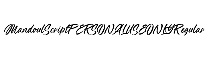Mandoul Script PERSONAL USE ONLY Regular  font caratteri gratis