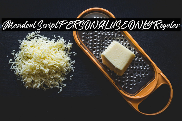 Mandoul Script PERSONAL USE ONLY Regular Example 2