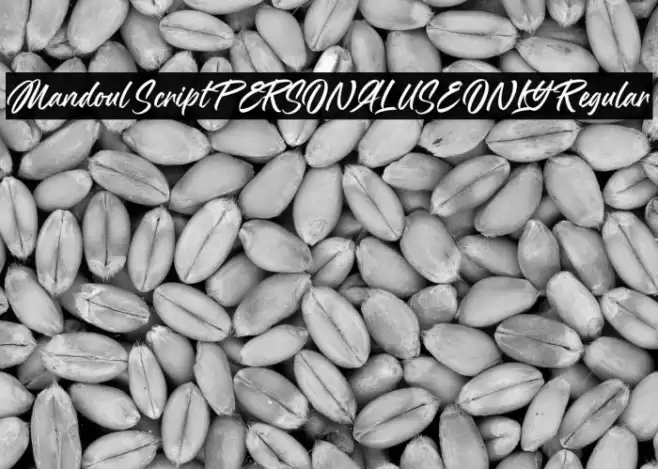 Mandoul Script PERSONAL USE ONLY Regular Font examples