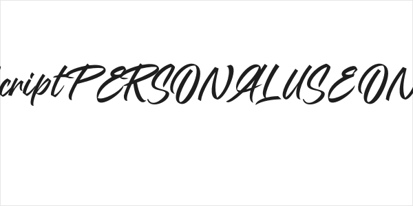 Mandoul Script PERSONAL USE ONLY Regular Logo