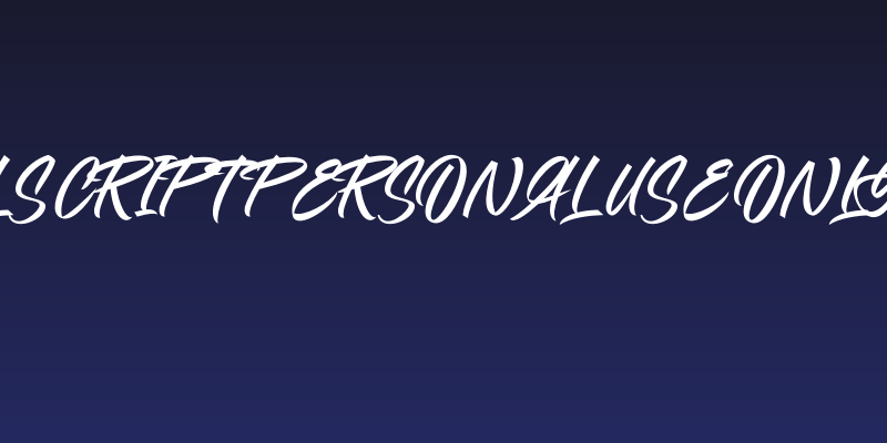 Mandoul Script PERSONAL USE ONLY Regular Social Header