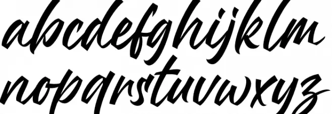 Mandoul Script PERSONAL USE ONLY Regular Schriftart Kleinbuchstaben