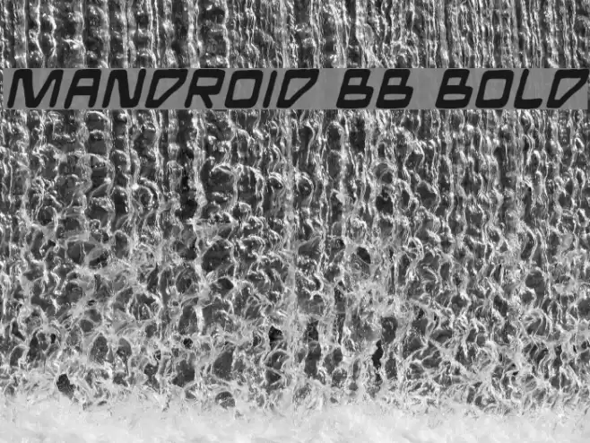 Mandroid BB Bold Font examples