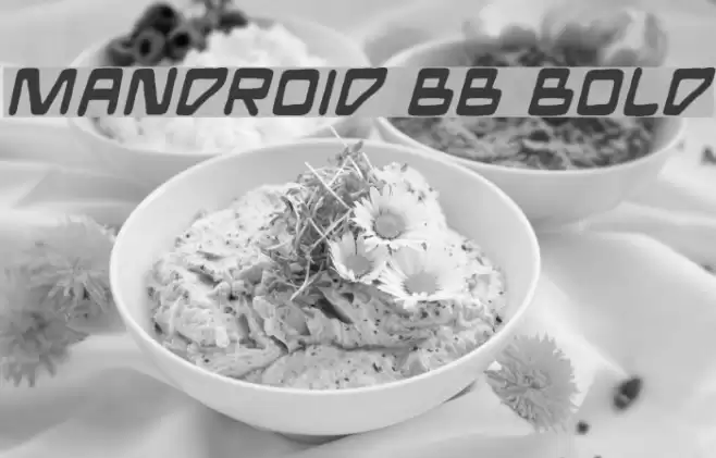 Mandroid BB Bold Font examples