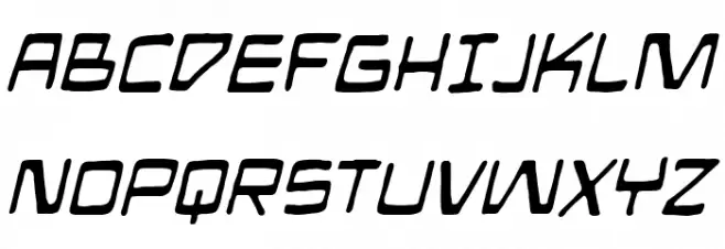 Mandroid BB Italic Font Litere mari