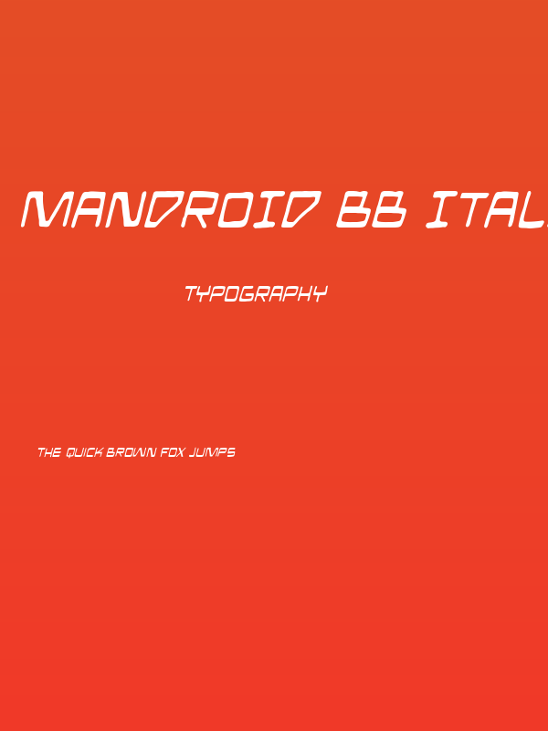 Mandroid BB Italic Poster