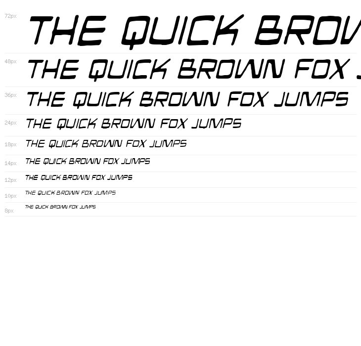 Mandroid BB Italic Waterfall